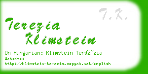 terezia klimstein business card